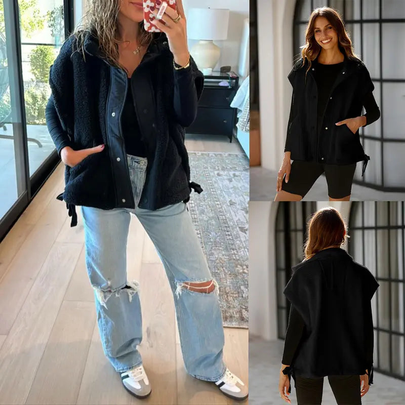 Button Fleece Vest