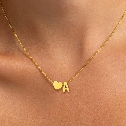 Heart Initial Necklace