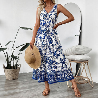 Coastal Bloom Maxi Dress