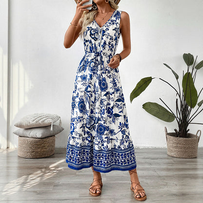 Coastal Bloom Maxi Dress